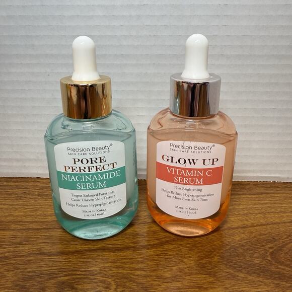 Precision Beauty Glow Up Vitamin C Serum & Pore Perfect Niacinamide Serum Set - Picture 1 of 2